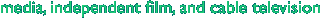media, independent film, and cable television 